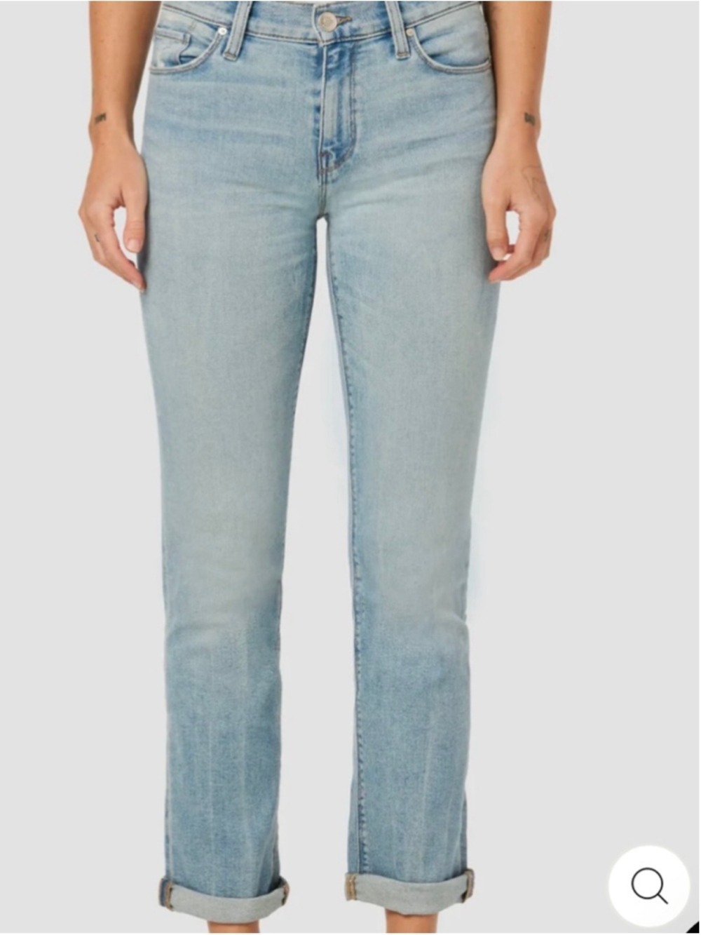 Hudson Nico Mid Rise Straight Ankle Jeans 26